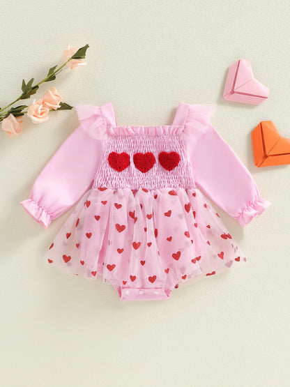 0-18M Newborn Baby Girl Outfit Heart Romper