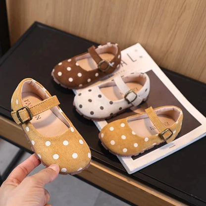 Girls Polka Dot Shoes Cute Children Princess Dress Shoes