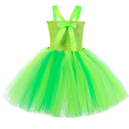 Tulle Princess Dress Sleeveless Strap Birthday Dress