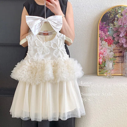Princess Style Girls Dress Floral Birthday