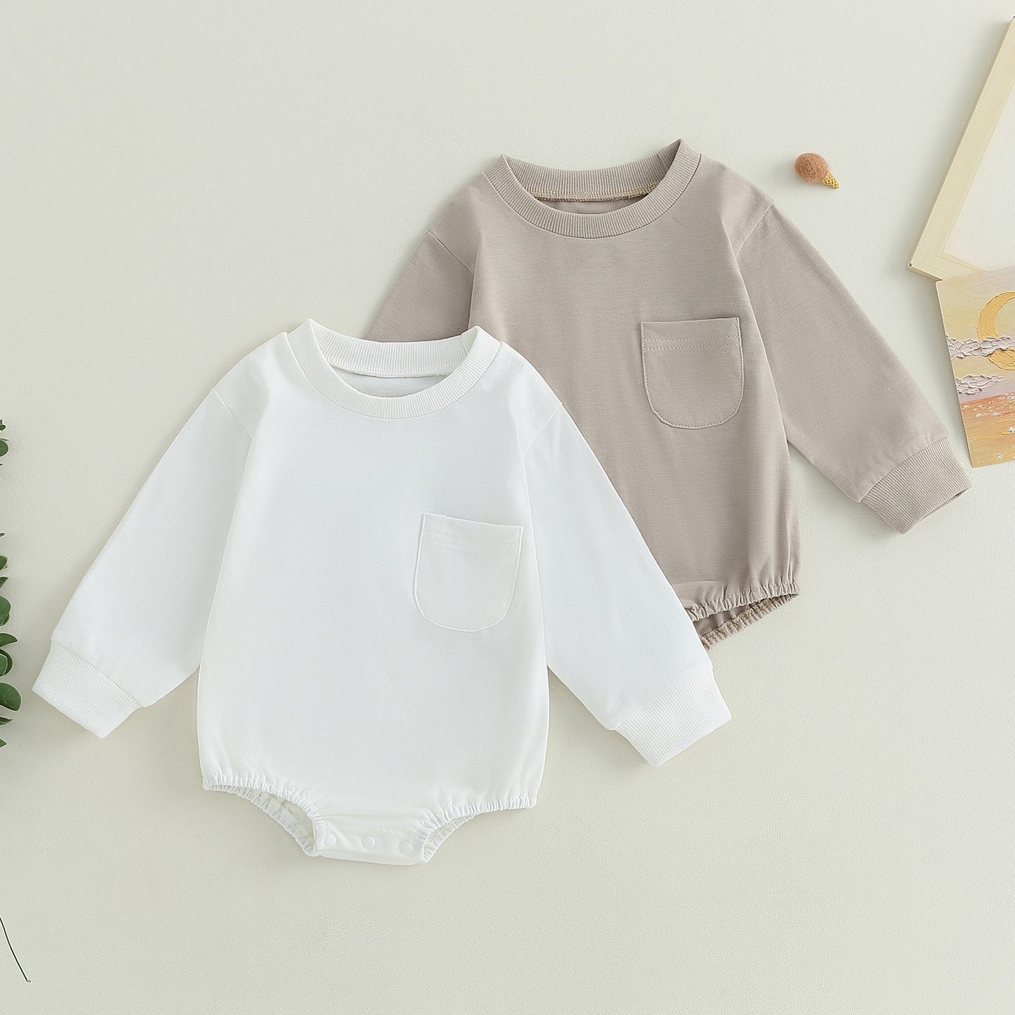 Body básico infantil con bolsillo