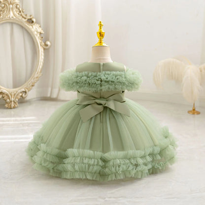 Children Pageant Dress New Baby Birthday Party Dress