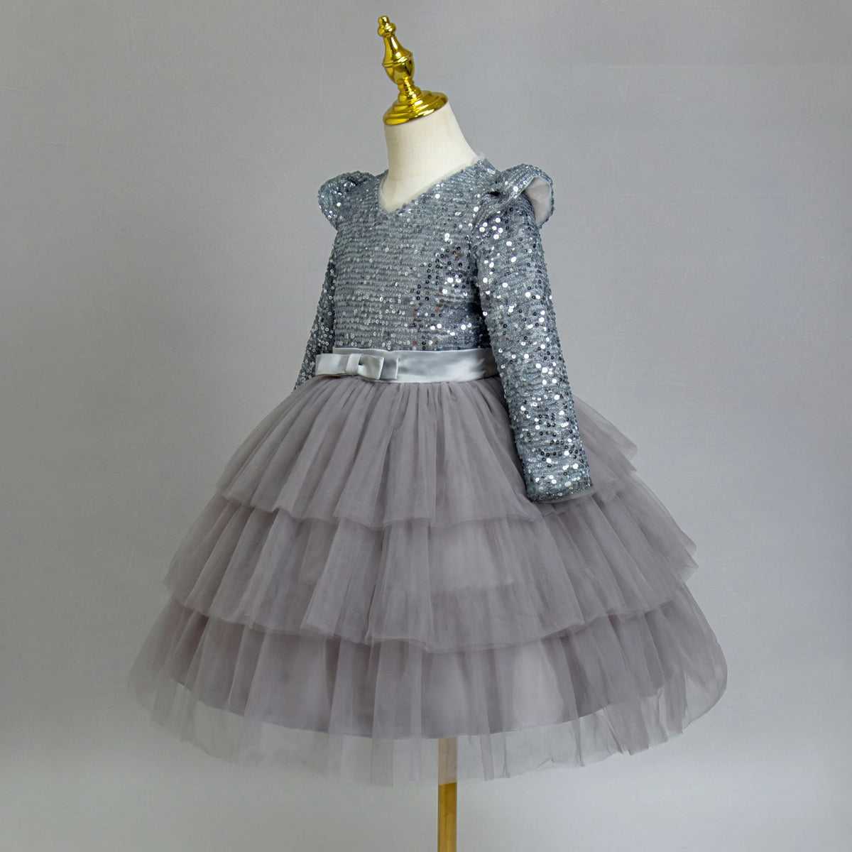 Princess Style Long Sleeve Children's Dress