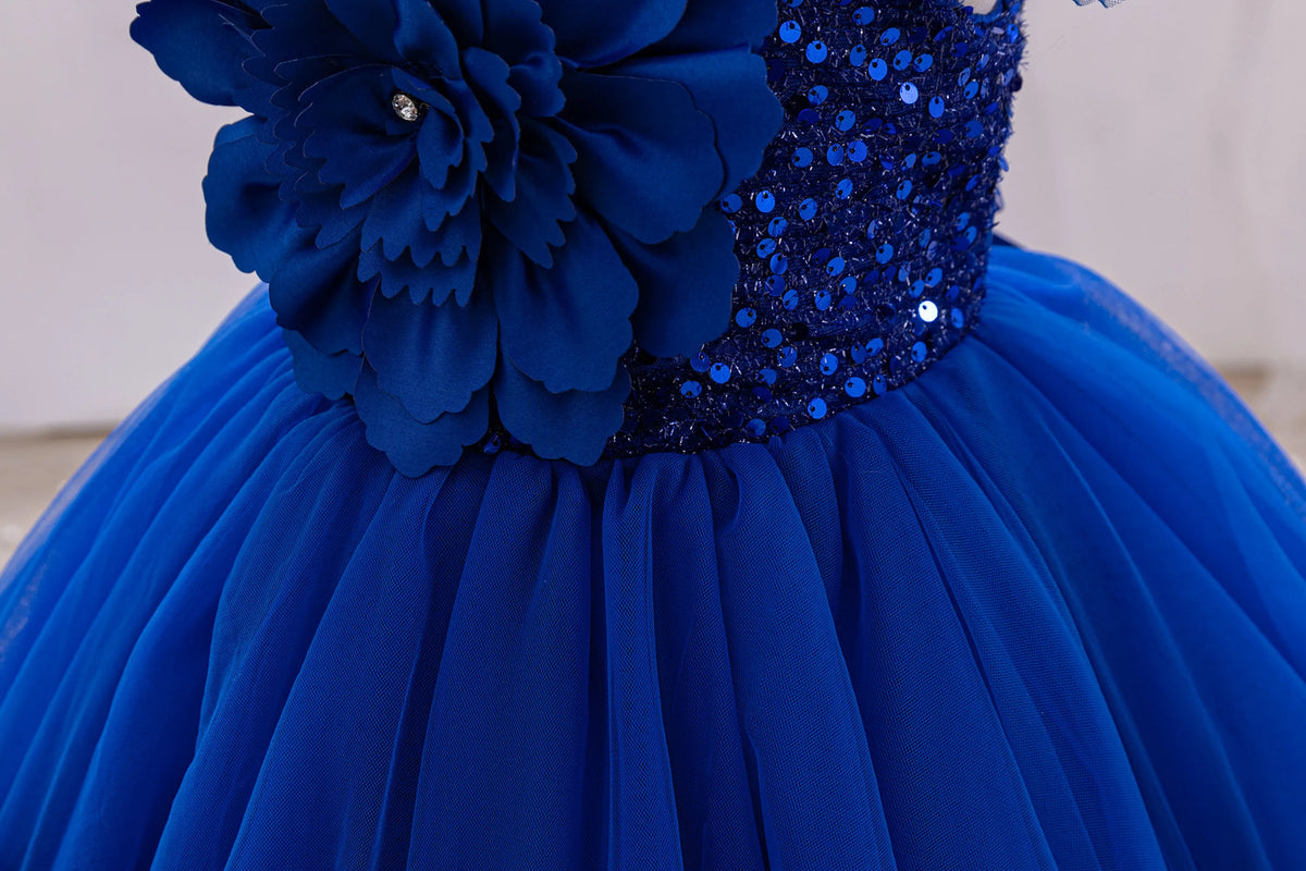 Elegant Girl Princess Dress Small Flying Sleeves