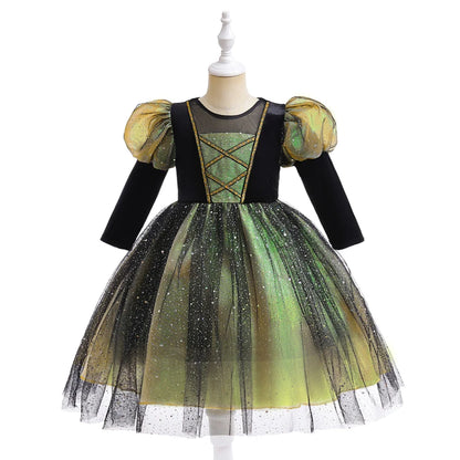 Long Sleeve Halloween Party Girls Dresses