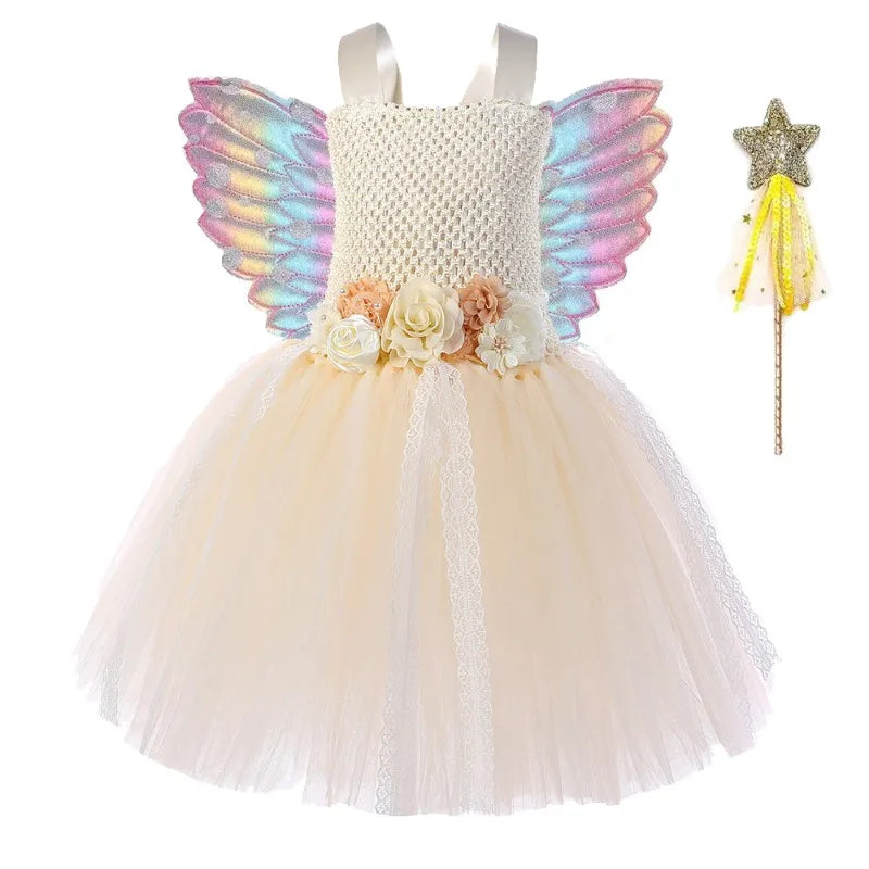Tulle Princess Dress Sleeveless Strap Birthday Dress