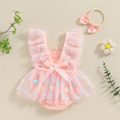 Body Infantil Bordado Florzinhas 