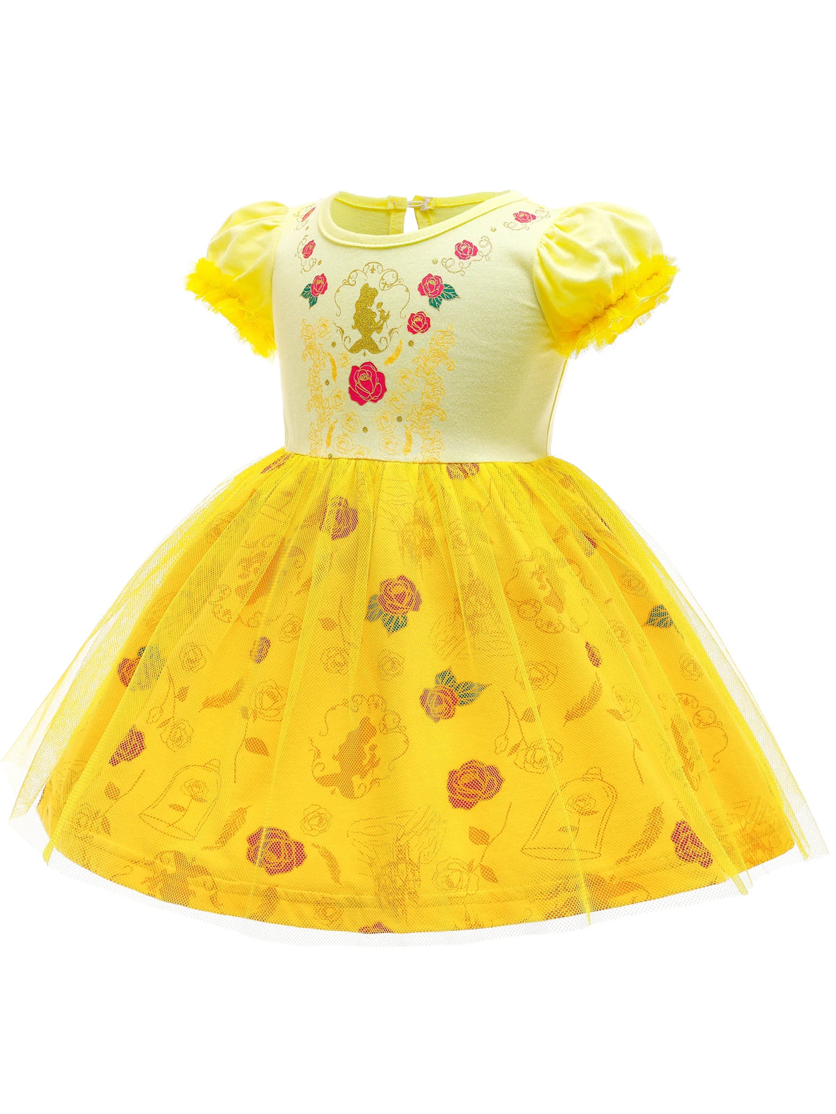 Round Neck Dress Children  Mesh Tulle Dress