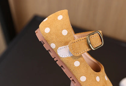 Girls Polka Dot Shoes Cute Children Princess Dress Shoes