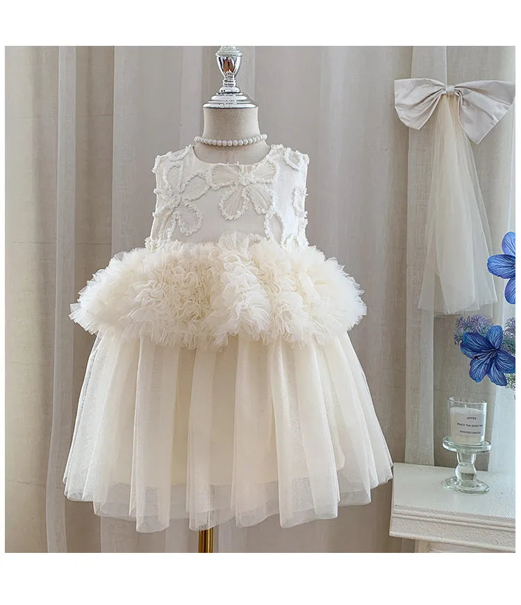 Princess Style Girls Dress Floral Birthday