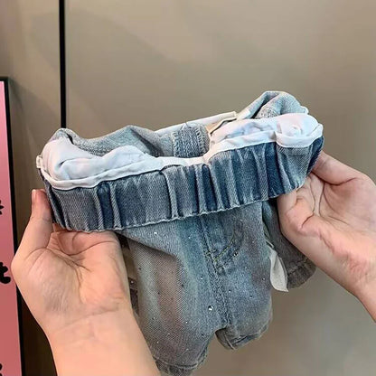 Infant Girls' Blossom Denim Shorts