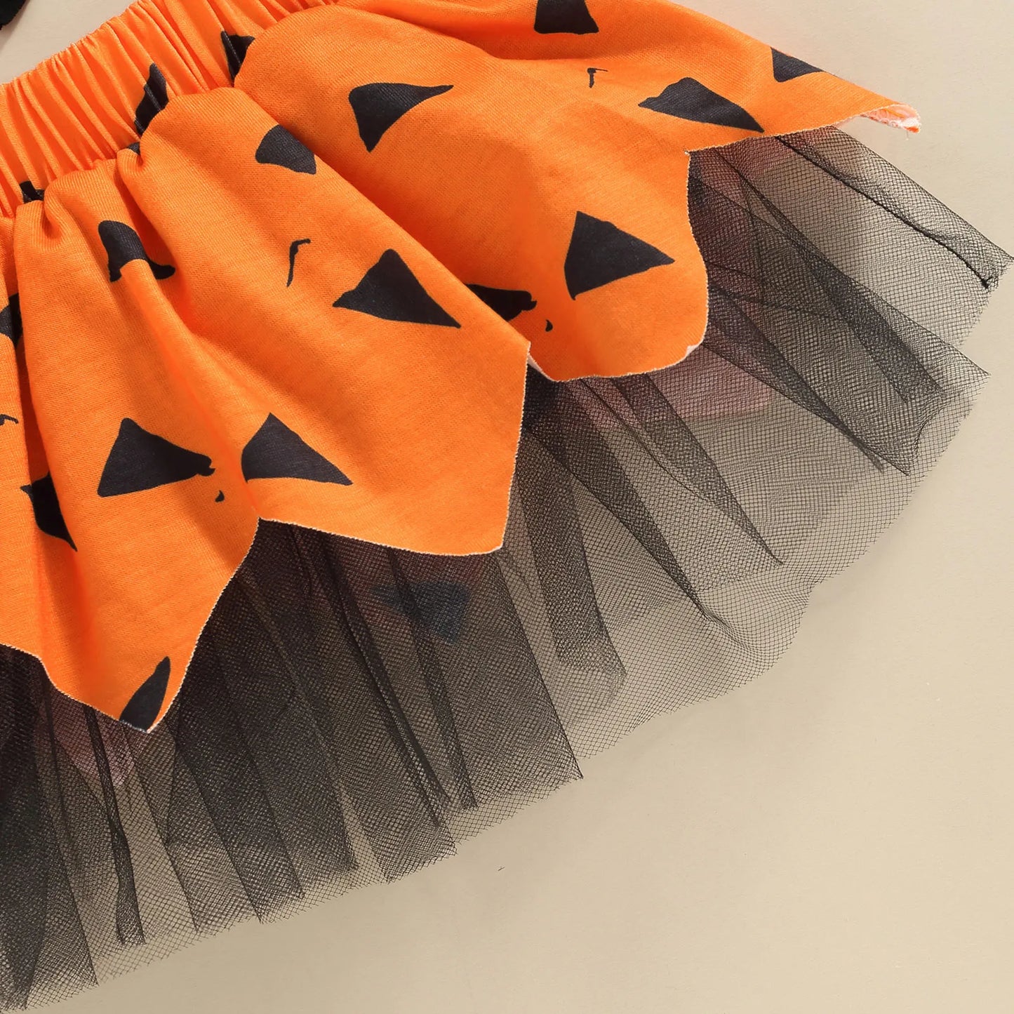 Conjunto de Halloween, top corto con hombros descubiertos y lazo