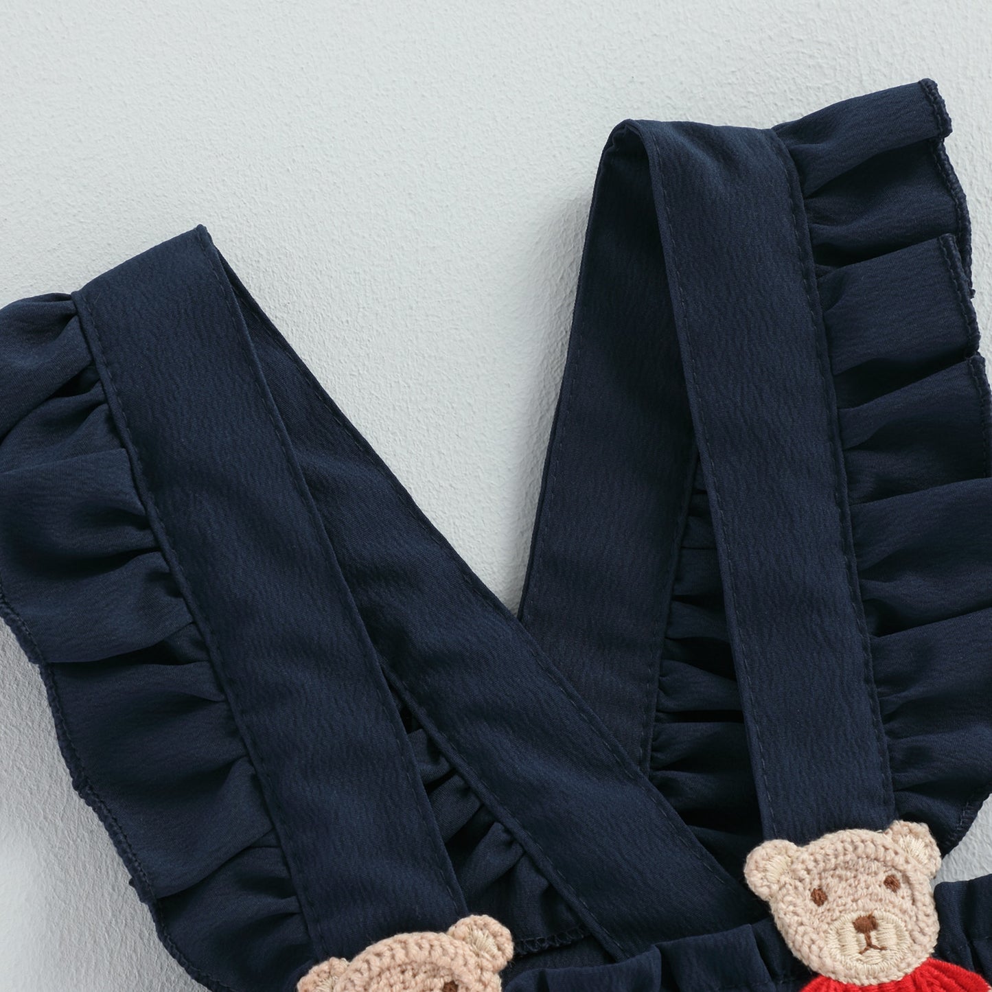 Vestido azul infantil con osos
