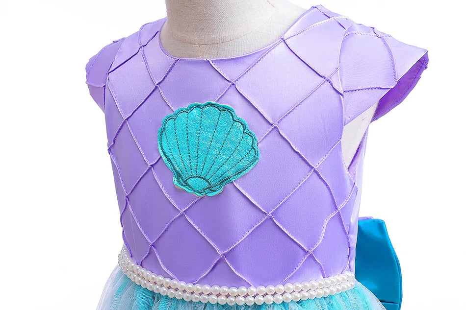 Vestido de fiesta infantil de sirena 