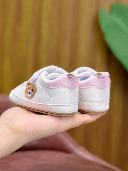 Baby Sneakers Cartoon Bear Embroidery Baby Shoes