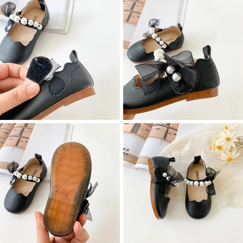 Zapatillas deportivas con lazo de tul y perlas 
