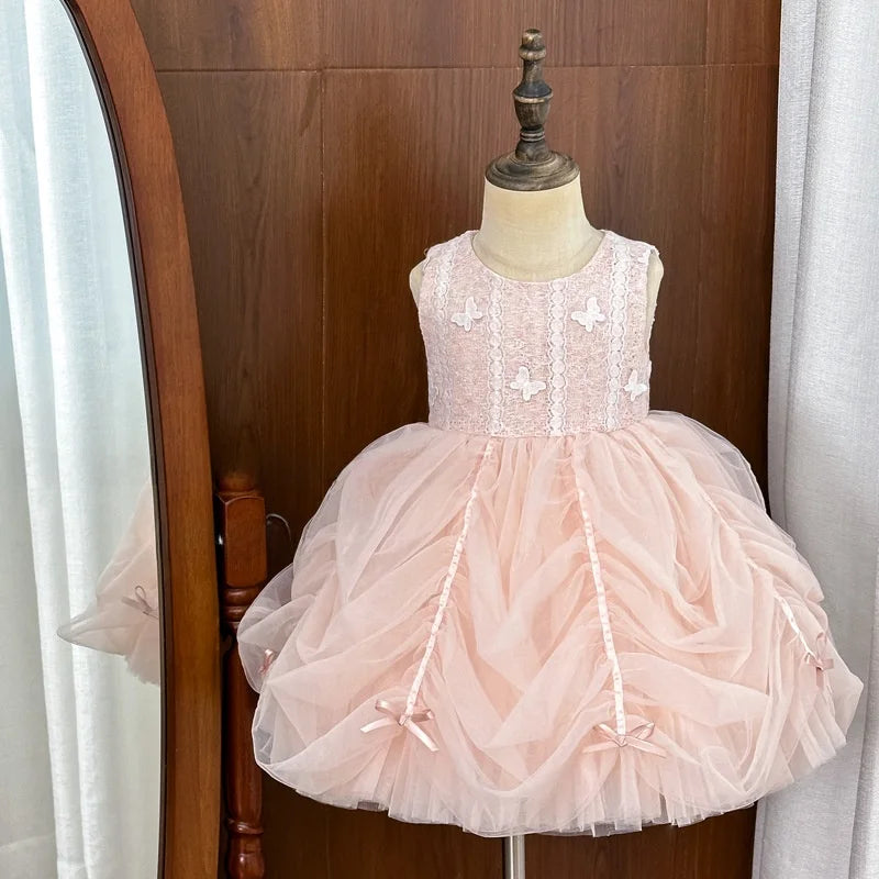 Fashionable Girls Dress Vest Dress Baby Tulle Skirt