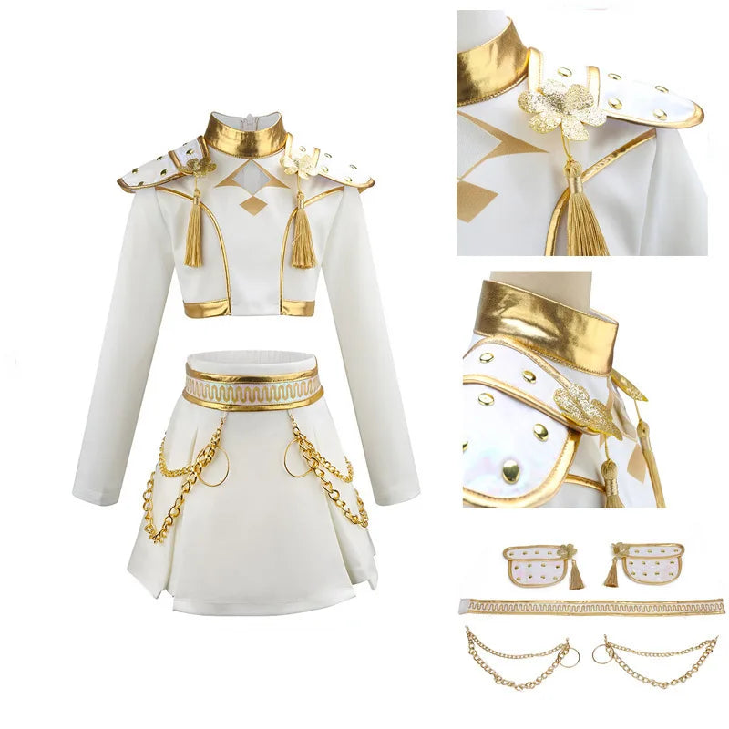 Halloween Party Girls CosplayWhite Long Sleeves Dress