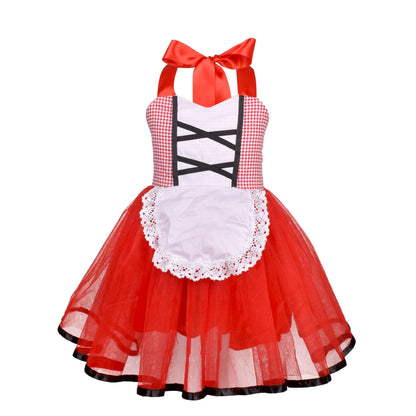 Girls Red Riding Hood Style Tutu Dress