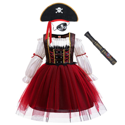 Halloween Girl Pirate Dress Children Princess Dress