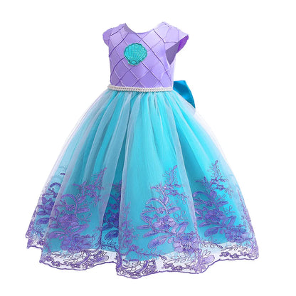 Vestido de fiesta infantil de sirena 