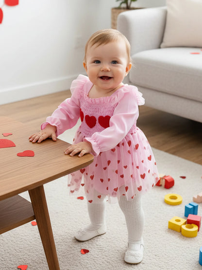 0-18M Newborn Baby Girl Outfit Heart Romper