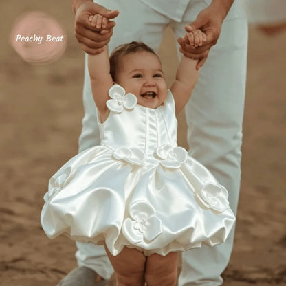Baby Girl Princess 3D Flower Tutu Dress Sleeveless