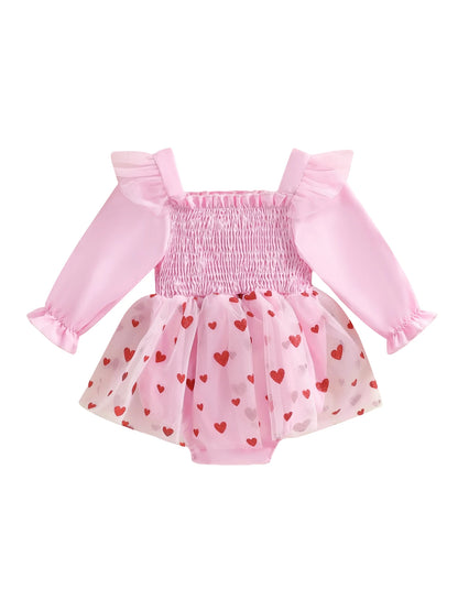 0-18M Newborn Baby Girl Outfit Heart Romper
