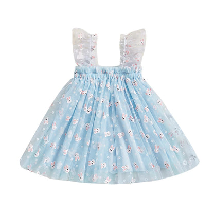 Vestido de Pascua de tul para niña 