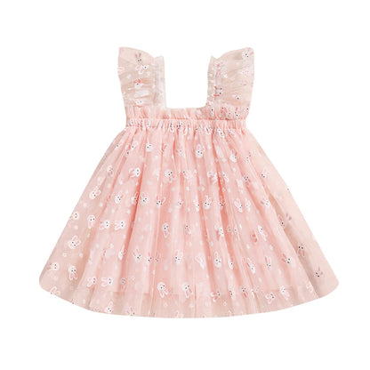 Vestido de Pascua de tul para niña 