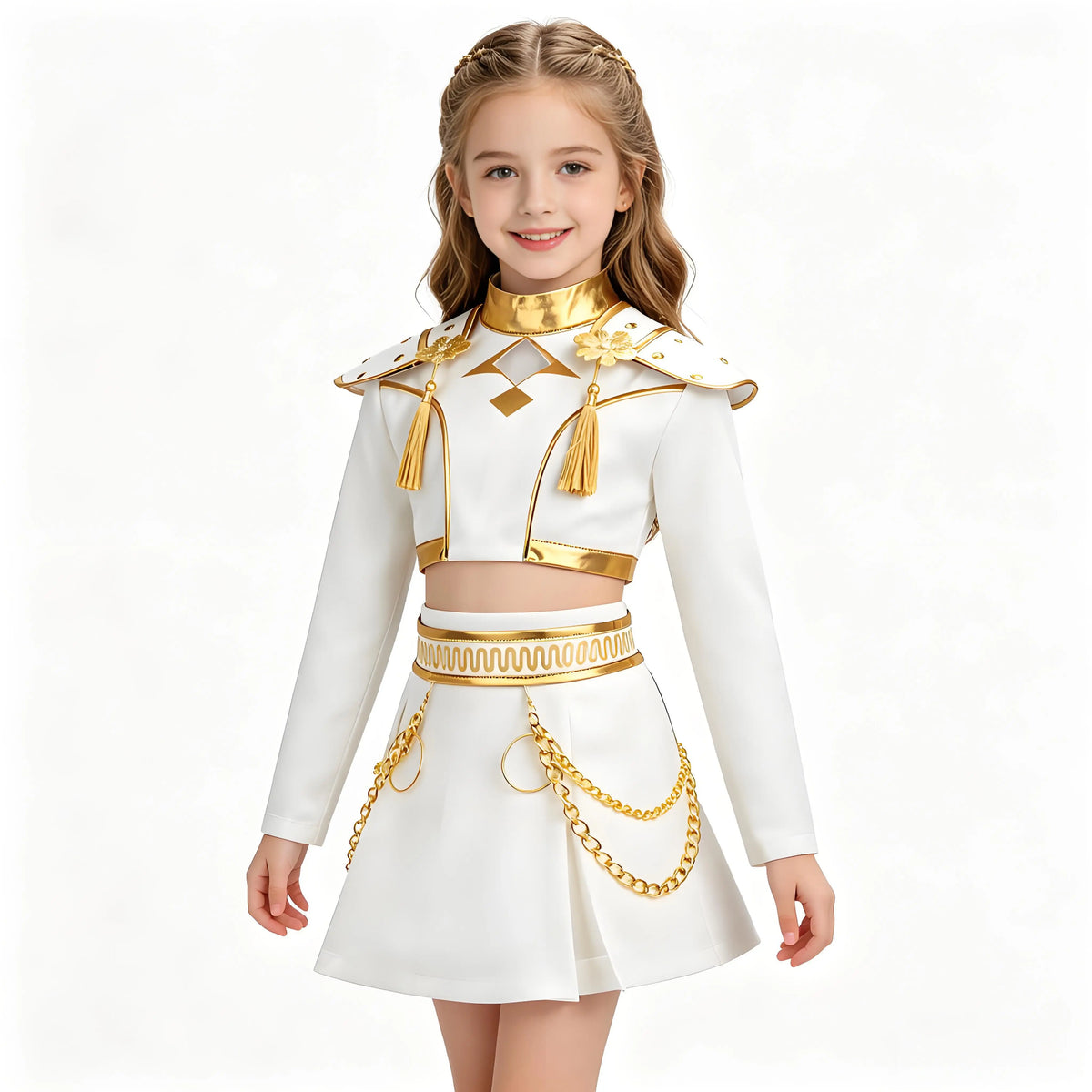 Halloween Party Girls CosplayWhite Long Sleeves Dress