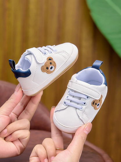 Baby Sneakers Cartoon Bear Embroidery Baby Shoes
