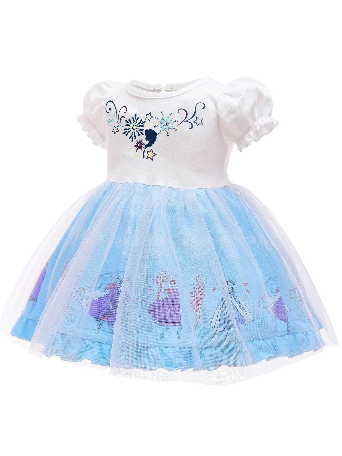Round Neck Dress Children  Mesh Tulle Dress
