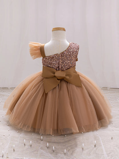 Elegant Girl Princess Dress Small Flying Sleeves