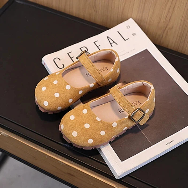 Girls Polka Dot Shoes Cute Children Princess Dress Shoes