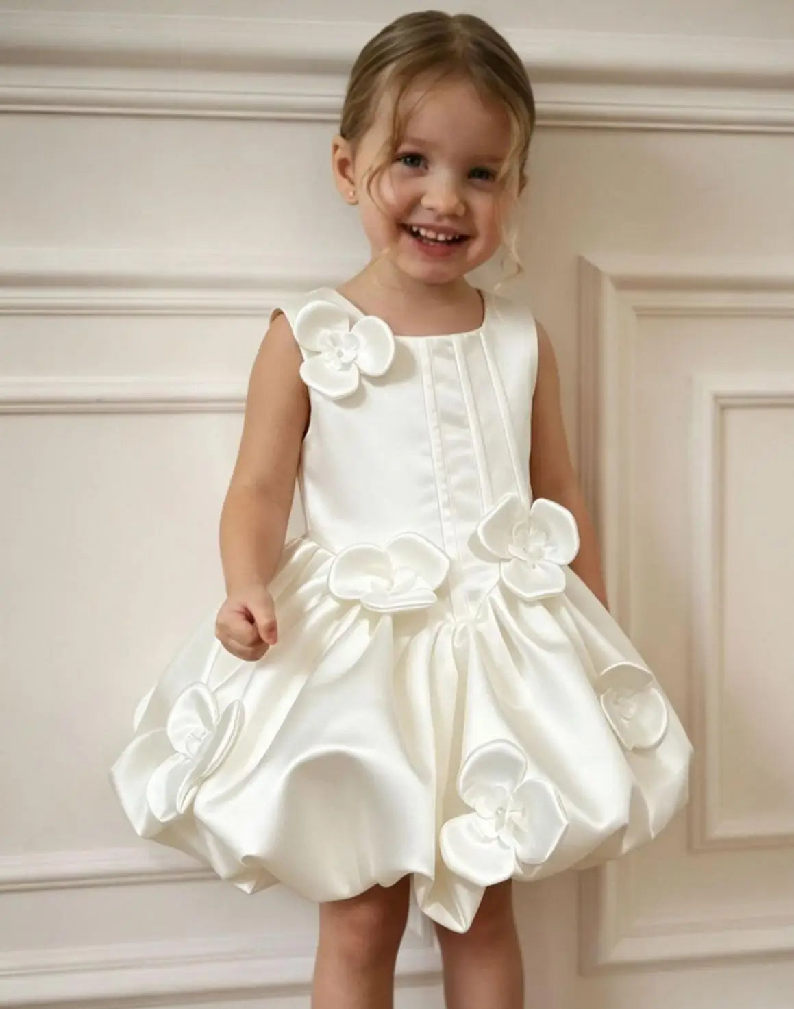 Baby Girl Princess 3D Flower Tutu Dress Sleeveless
