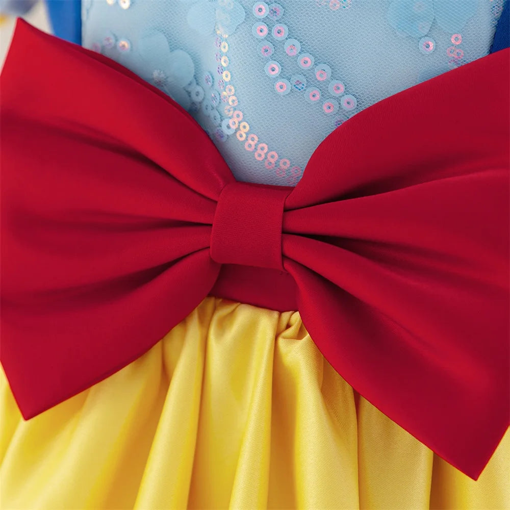 Girls Snow White Princess Dresses Kid Cosplay Gown Girl Halloween