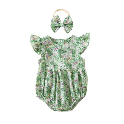 Body de bebé con flores + diadema