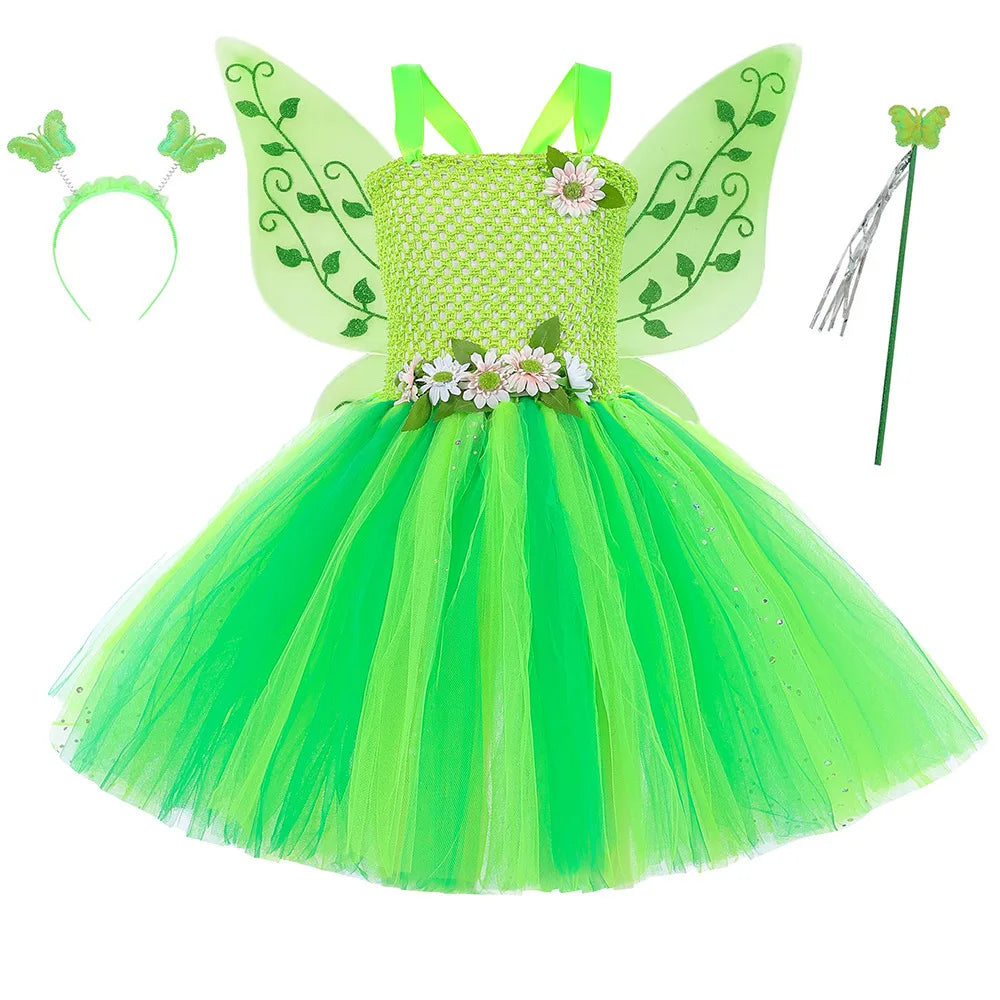 Tulle Princess Dress Sleeveless Strap Birthday Dress