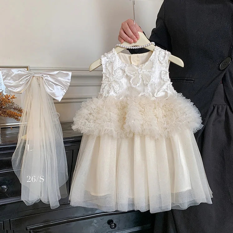 Princess Style Girls Dress Floral Birthday