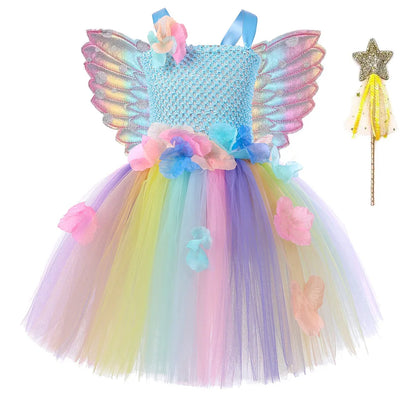Tulle Princess Dress Sleeveless Strap Birthday Dress