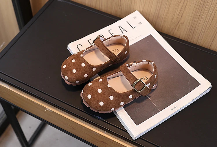 Girls Polka Dot Shoes Cute Children Princess Dress Shoes