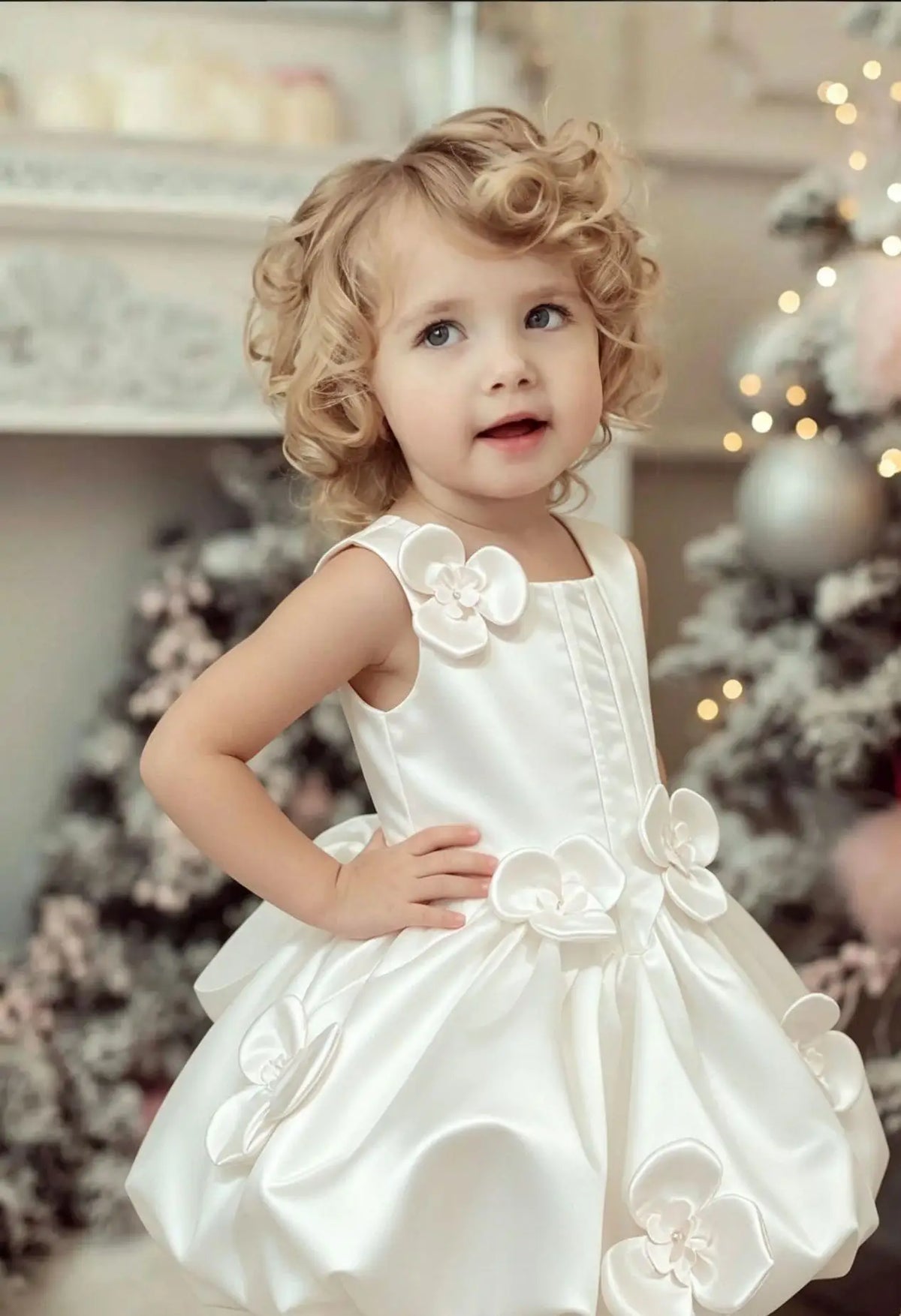 Baby Girl Princess 3D Flower Tutu Dress Sleeveless