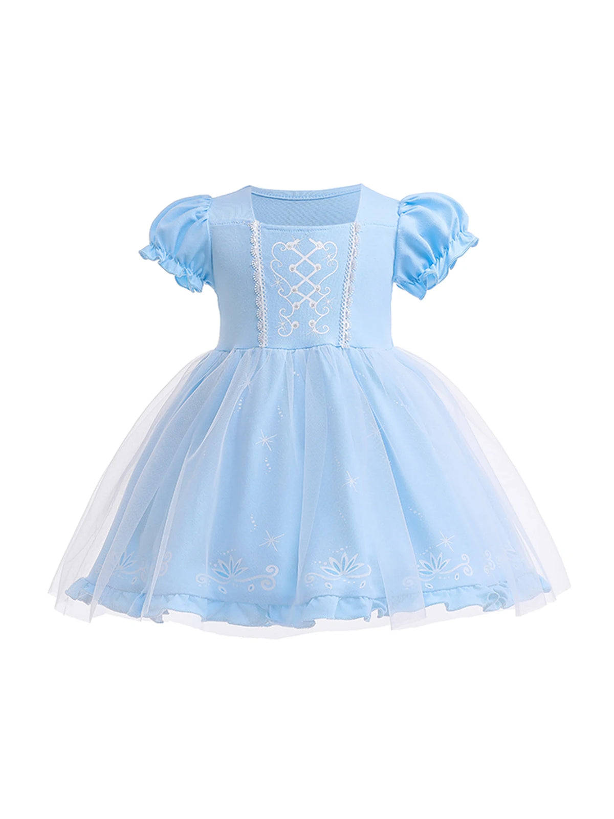 Round Neck Dress Children  Mesh Tulle Dress