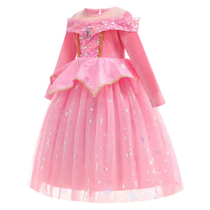 Children's Party Dress in Sparkly Pink
