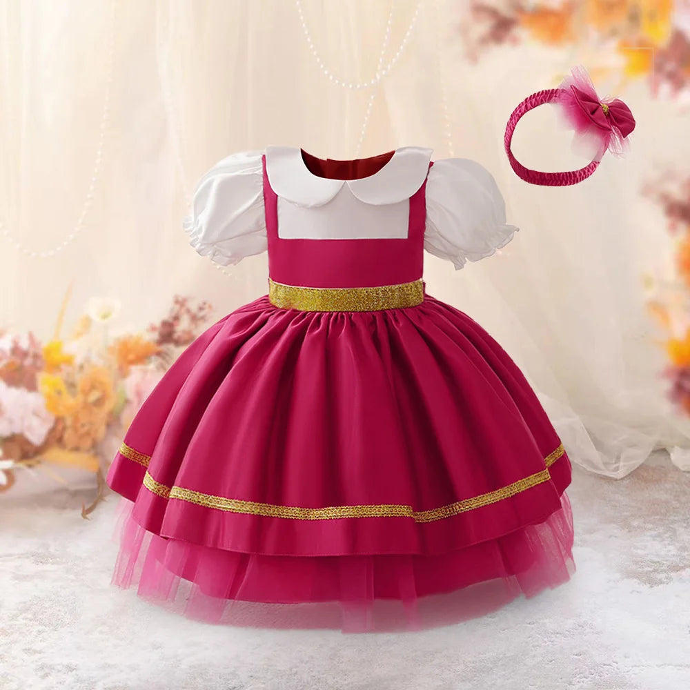 Girls Snow White Princess Dresses Kid Cosplay Gown Girl Halloween