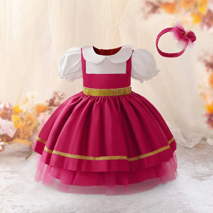 Girls Snow White Princess Dresses Kid Cosplay Gown Girl Halloween