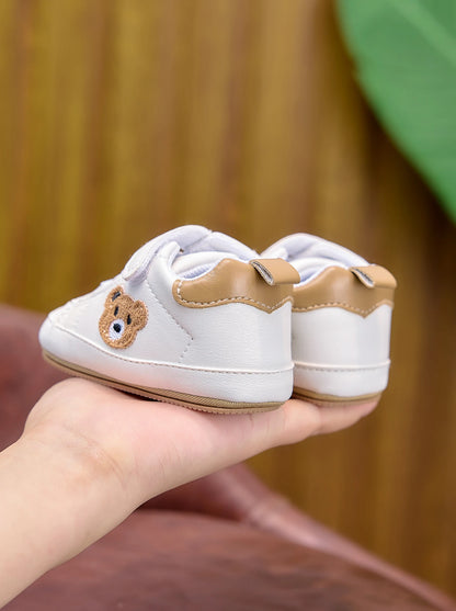 Baby Sneakers Cartoon Bear Embroidery Baby Shoes