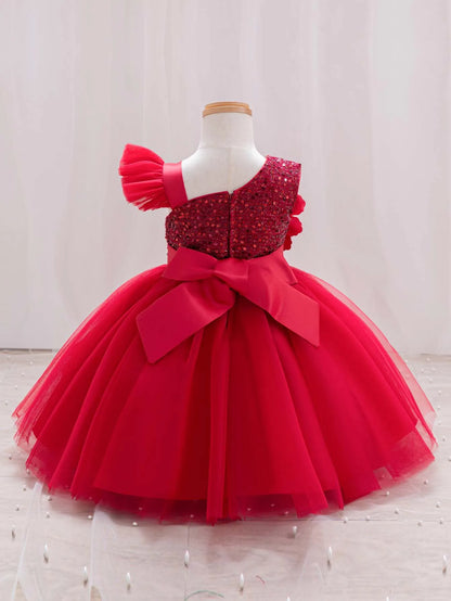 Elegant Girl Princess Dress Small Flying Sleeves