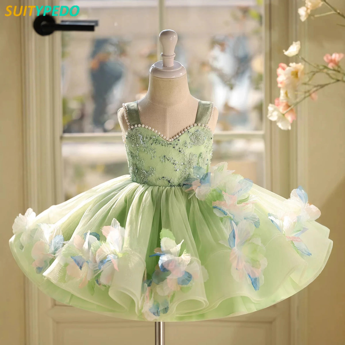 Wedding Banquet Flower Kids Fairy Dress Birthday Party Princess Dresses
